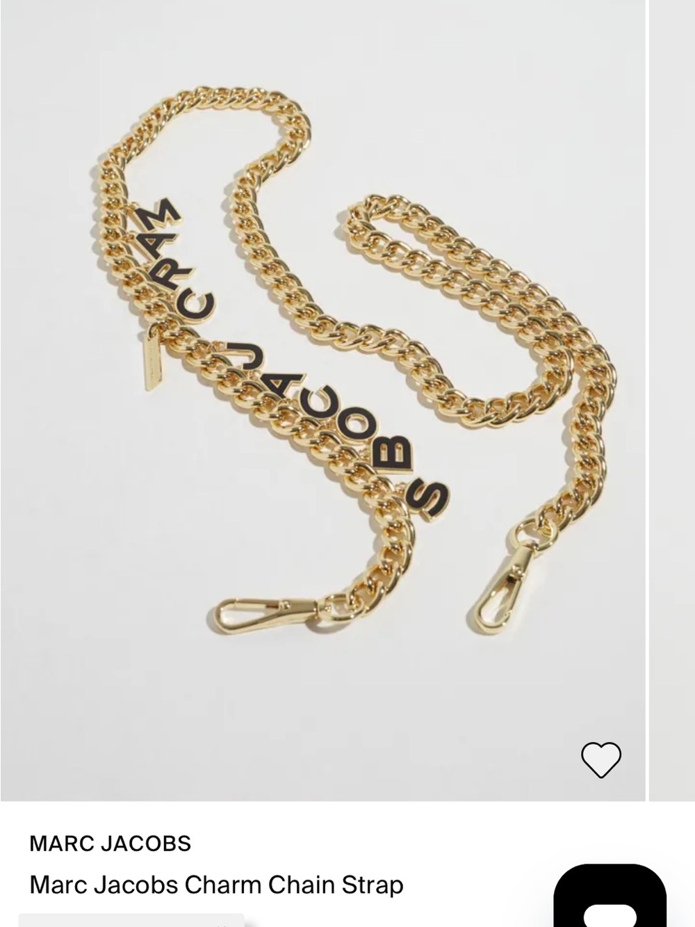 Marc Jacobs Gold Chain Necklace with Letter Charms - Picture 2 of 5